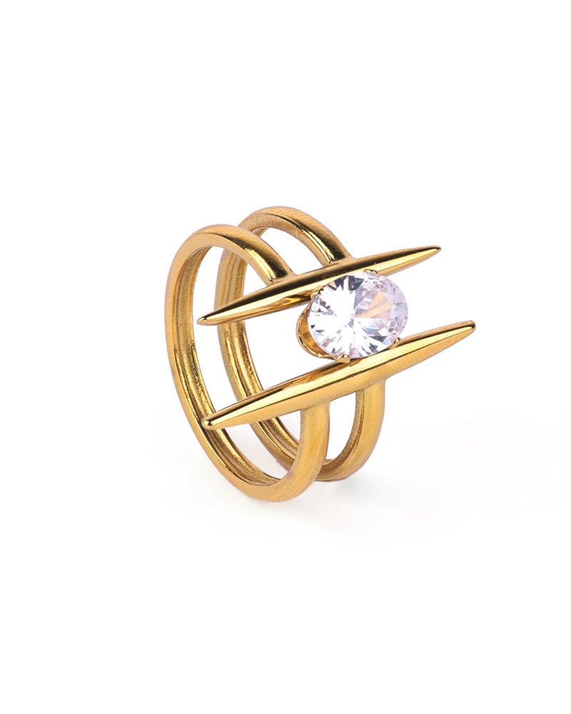 TAAHIRA Shay Solitaire Statement Ring - Image 1